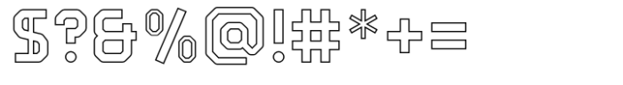 Parco Outline Font OTHER CHARS