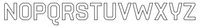 Parco Outline Font UPPERCASE