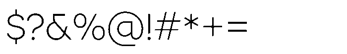 Parisco Extra Light Font OTHER CHARS