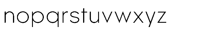 Parisco Extra Light Font LOWERCASE