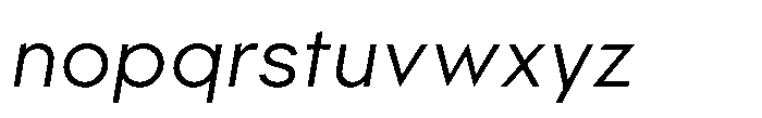 Parisco Light Italic Font LOWERCASE