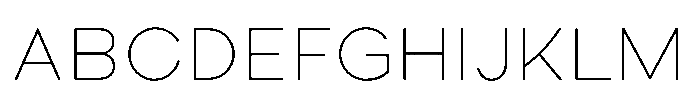 Parisco Thin Font UPPERCASE