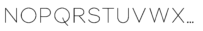 Parisco Thin Font UPPERCASE