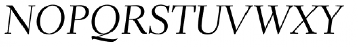 Parkinson Electra Std Italic Font UPPERCASE