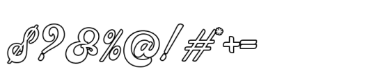 Parley Tatto Script Outline Font OTHER CHARS