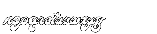 Parley Tatto Script Outline Font LOWERCASE