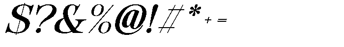 Parnelle Italic Font OTHER CHARS