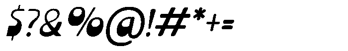 Parome Italic Font OTHER CHARS