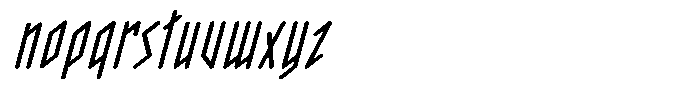 Parrallelogramica Bold Italic Font LOWERCASE