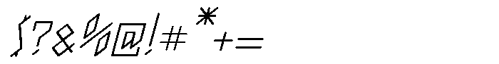 Parrallelogramica Italic Font OTHER CHARS