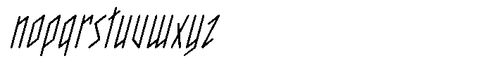 Parrallelogramica Italic Font LOWERCASE