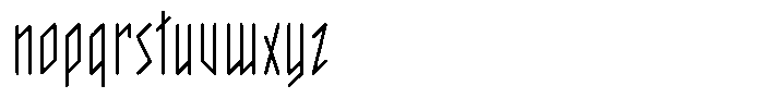 Parrallelogramica Regular Font LOWERCASE
