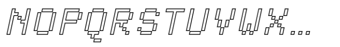 Partita 1990 Outline Italic Font UPPERCASE