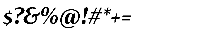 Partner Sans Bold Italic Font OTHER CHARS