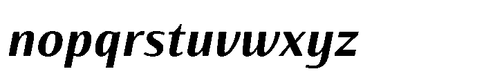 Partner Sans Bold Italic Font LOWERCASE