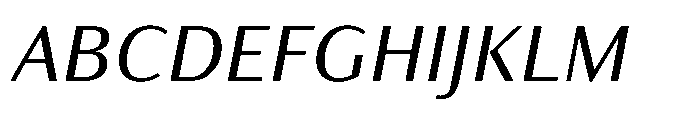 Partner Sans Medium Italic Font UPPERCASE