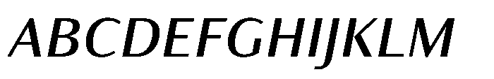 Partner Sans Semi Bold Italic Font UPPERCASE