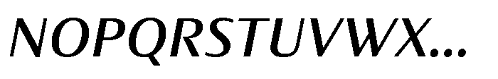 Partner Sans Semi Bold Italic Font UPPERCASE