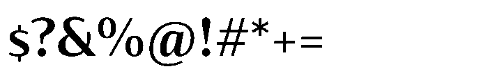 Partner Sans Semi Bold Font OTHER CHARS