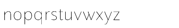 Partner Sans Thin Font LOWERCASE