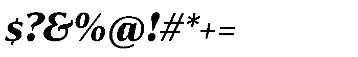 Partner Serif Extra Bold Italic Font OTHER CHARS