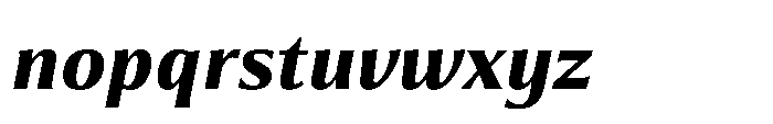 Partner Serif Extra Bold Italic Font LOWERCASE