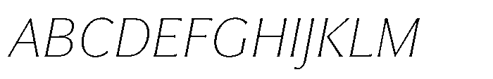 Partner Serif Extra Light Italic Font UPPERCASE