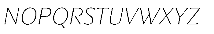 Partner Serif Extra Light Italic Font UPPERCASE