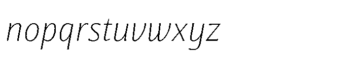 Partner Serif Extra Light Italic Font LOWERCASE