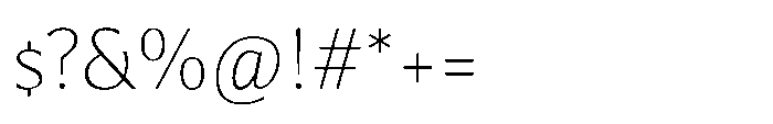 Partner Serif Extra Light Font OTHER CHARS