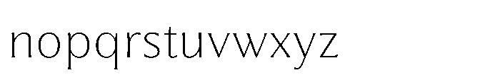Partner Serif Extra Light Font LOWERCASE