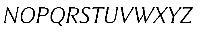 Partner Serif Italic Font UPPERCASE