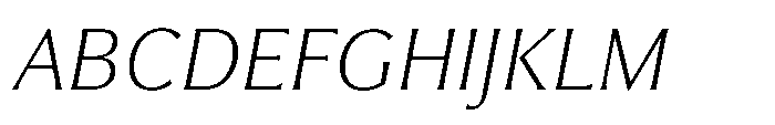 Partner Serif Light Italic Font UPPERCASE