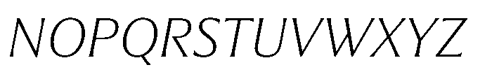 Partner Serif Light Italic Font UPPERCASE