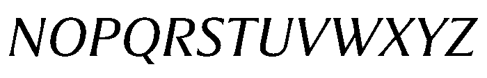 Partner Serif Medium Italic Font UPPERCASE