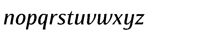 Partner Serif Medium Italic Font LOWERCASE