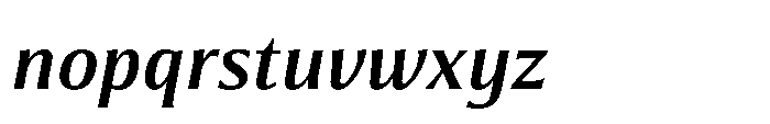 Partner Serif Semi Bold Italic Font LOWERCASE
