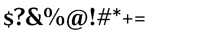 Partner Serif Semi Bold Font OTHER CHARS