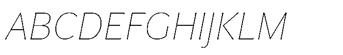 Partner Serif Thin Italic Font UPPERCASE