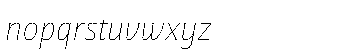 Partner Serif Thin Italic Font LOWERCASE