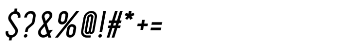 Parus Obl Regular Font OTHER CHARS