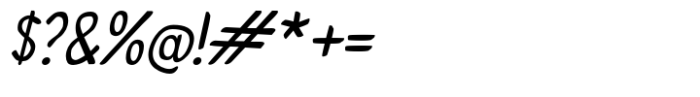 Pasir Putih Oblique Font OTHER CHARS