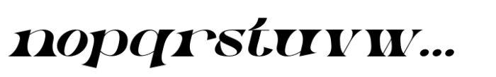 Pask Expanded Oblique Font LOWERCASE