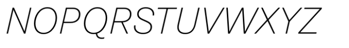 Passenger Sans Extralight Italic Font UPPERCASE