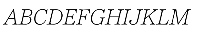 Passenger Serif Extralight Italic Font UPPERCASE