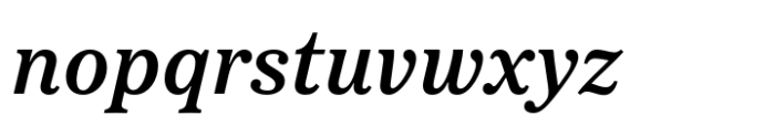 Passenger Serif Semibold Italic Font LOWERCASE