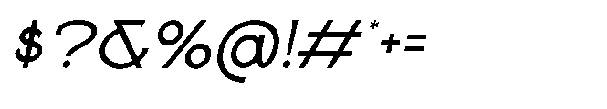 Paterna Italic Font OTHER CHARS