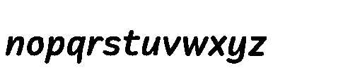 Pathomwai Semi Bold Italic Font LOWERCASE