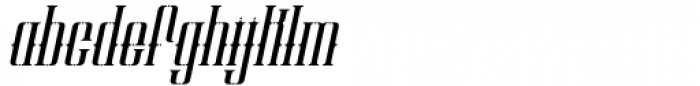 Patinas Stencil  Italic Font LOWERCASE