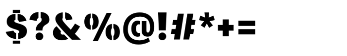 Paul Grotesk Stencil Black Font OTHER CHARS